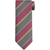 Suitable Cravate Soie Triple Stripe Vert Rose Multicoloré