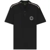 BOSS Polo en coton stretch avec logo inspiré du tennis