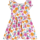Chicco Robe vert / mandarine / fuchsia / blanc
