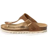Bayton Tongs 'MERCURE' crème / camel / marron / or