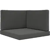 vidaXL Coussin de canapé d'extérieur 3 pcs Anthracite Polyester