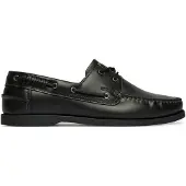 HUGO Chaussures bateau en cuir avec détail de laçage