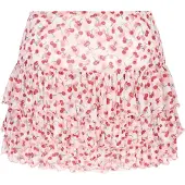 Mymo Jupe rouge foncé / blanc