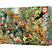 Educa Puzzle « Birds Of The Amazon » 2000 pièces, multicolore, pour enfants, multicolore, taille unique