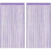 vidaXL Rideaux à fils 2 pcs. violet 100x250 cm