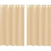 vidaXL Voile Rideaux avec illets 2 pcs. couleur sable