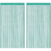 vidaXL Rideaux à fils 2 pcs. Turquoise 100x250 cm