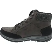 Rieker Bottines à lacets brun foncé / gris chiné / noir