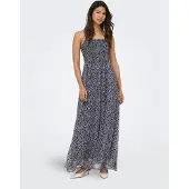 ONLY Robe 'ONLElena' bleu foncé / gris clair