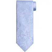 Suitable Cravate Soie Clair Big Paisley Bleu clair Bleu
