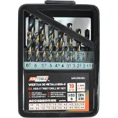 AWTOOLS HSS-Metallbohrer-Set M2, 19-teilig. (1.0-10 mm)