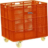 Softee Pu Basket With Wheels Orange 47.5 x 53.5 x 62 cm