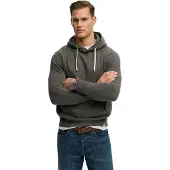Superdry Homme Sweat à Capuche Avec Logo Brodé Monogram Dark Grey Taille: Xxl