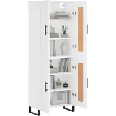 vidaXL Highboard blanc 69,5x34x180 cm Bois composite