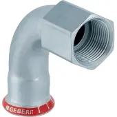 Geberit GE Mapress, acier au carbone, coude de raccordement, 90°, d22 mm x Rp3/4, galvanisé, 1 pièce