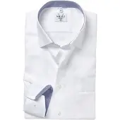 MARVELIS Modern Fit Chemise blanc, Faux uni