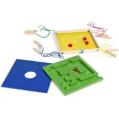 BS Toys Jeu d'équilibre en bois avec boules