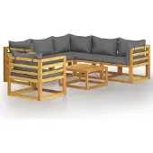 vidaXL Ensemble de salon de jardin en bois massif d'acacia Meubles de jardin
