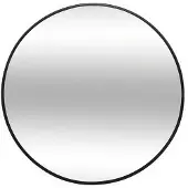 Atmosphera Miroir Alice en métal noir - Diamètre de 38 cm