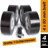 ILP Hinrichs 4 rouleaux de ruban blindé noir 50m