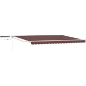 vidaXL Store électrique rétractable marron et blanc 4 x 3 m