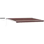vidaXL Store électrique rétractable marron et blanc 5 x 3 m