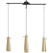 Eglo Suspension Pinto Gold 4-flg. noir, transparent, doré 97653