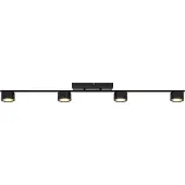 Nordlux Plafonnier design Clyde 4 lumières noir