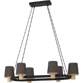 Eglo Lampe suspendue Edale 108x51 cm - avec des nuances marron