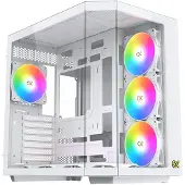Xigmatek Boîtier sans alimentation - CUBI II Arctic - Cube - Format E-ATX - Blanc