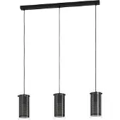 Eglo Lampe de table à manger Pinto Textil 1 noir avec verre