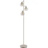 Globo Lampe de pied à 3 lumières Mateo Crème
