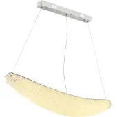 Globo Suspension LED, cristaux de verre, télécommande avec variateur, H 120 cm