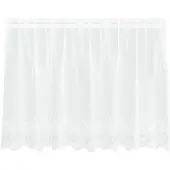 vidaXL Rideau en Dentelle Floral Blanc 120 x 200 cm Polyester