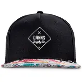 Djinns Casquette 'Rubber Aztek' bleu clair / noir / blanc cassé