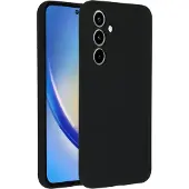 Accezz Coque Liquid Silicone Samsung Galaxy A35 - Noir