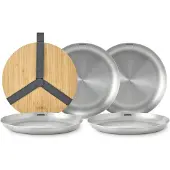 Black+blum Picnic Plate 4 Units Argenté