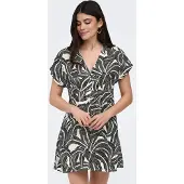 ONLY Robe-chemise 'ONLNova' gris foncé / blanc