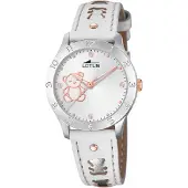 Lotus Jeunesse Montre Junior Elegant 18657/A Cuir Montre analogique blanche UL18657/A