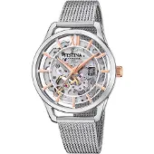 Festina Montre à affichage analogique '- Automatic watch Automatic - Automatic watch movement - Watch case width: 35.5 mm' argent