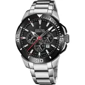 Festina Montre Homme Festina Acier Inoxydable Argent Festina Montre-Bracelet Chrono Vélo Uf20641/D