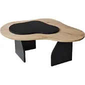 Skye Decor , Melted - Sapphire Oak, Black, table basse, panneaux de particules 100 % mélaminés, chêne saphir, 105 x 65 x 35 cm