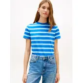 Tommy Hilfiger Script Regular Fit Short Sleeve T-shirt Bleu XS Femme