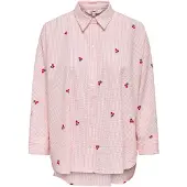 ONLY Chemisier 'ONLNew' vert foncé / rose / rouge / blanc