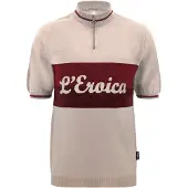 Santini Eroica Vino Short Sleeve Jersey Beige 2XL Homme