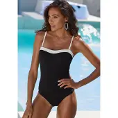 LASCANA Maillot de bain noir / blanc