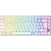 XTRFY K33 Compact Wireless, sans fil, USB + RF + Bluetooth, touches mécaniques à membrane, QWERTZ, LED RGB, blanc