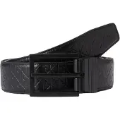 Calvin Klein Ceinture 'Emblem Print Buckle' noir