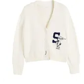 Chinti & Parker Cardigan 'Snoopy Varsity' crème / bleu marine