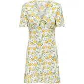ONLY Robe 'ONLMOLLY' jaune / vert / blanc cassé